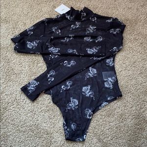 Never Worn Dragon Patterned Bodysuit